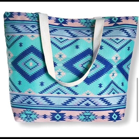 Aztec large canvas tote bag - Picture 5 of 5